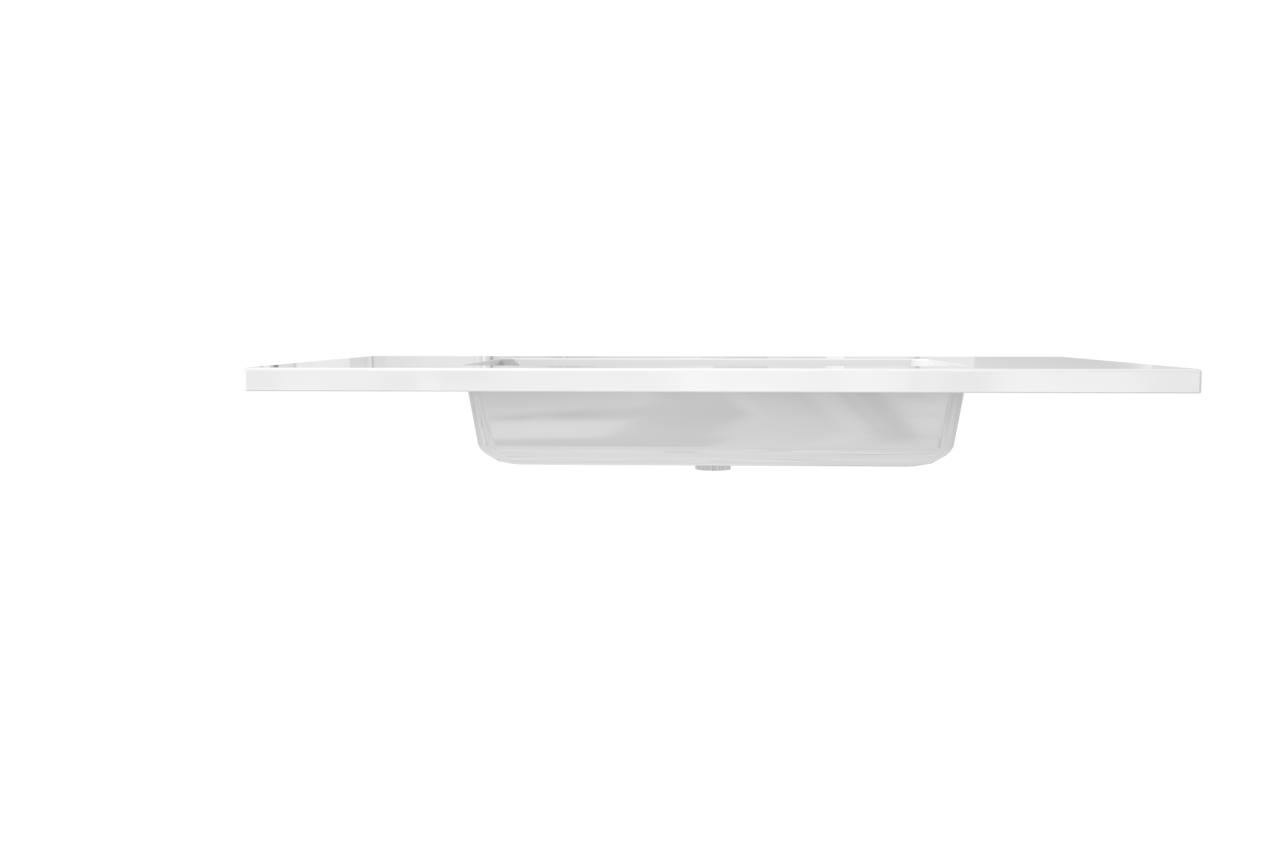 Storke Diva enkele wastafel glanzend composiet marmer 95 x 52 cm