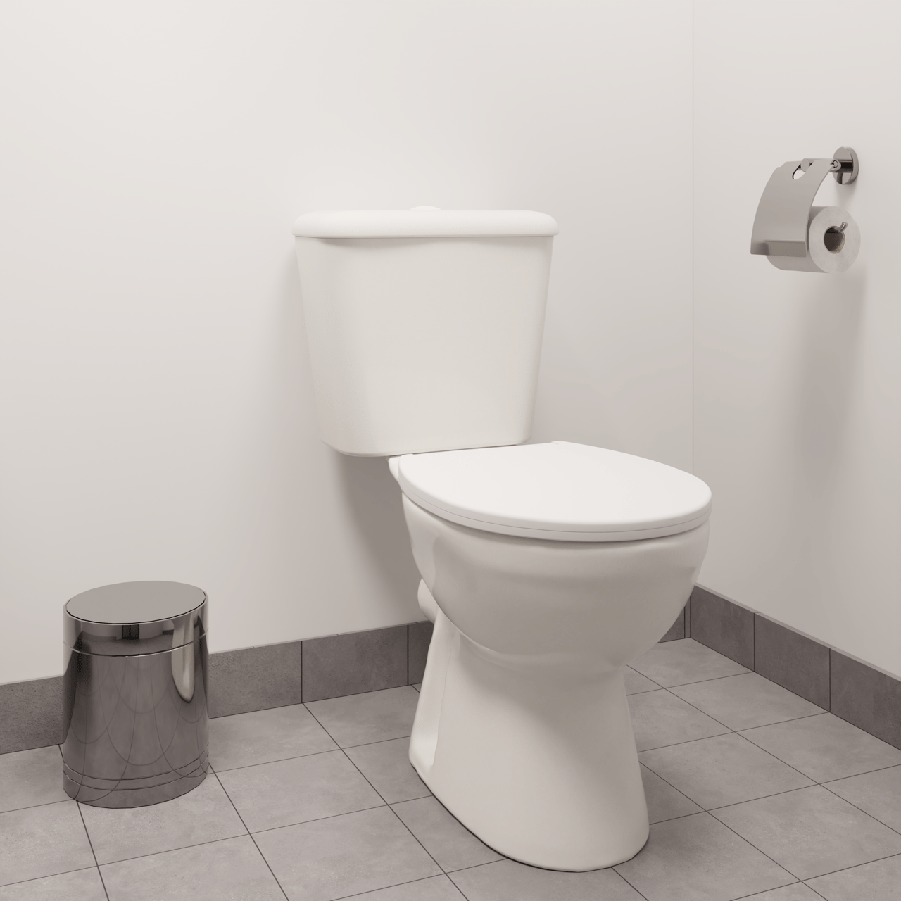 SanyOne Tola staand toilet Hoogglans Wit randloos