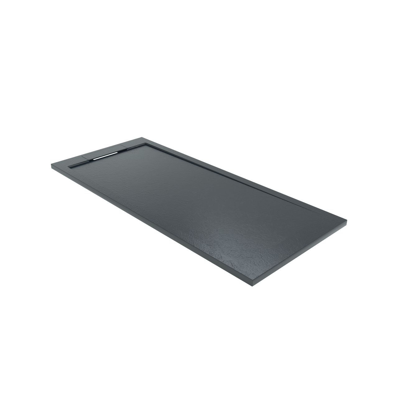 Balmani Indus receveur de douche 160 x 70 cm marbre composite gris graphite texture ardoise