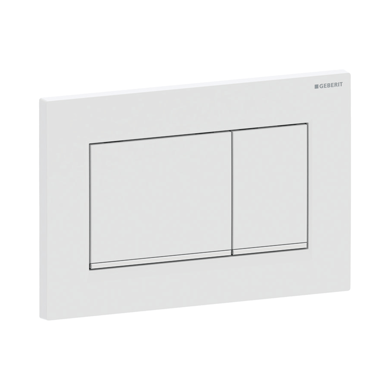 Sigma20 hoekig bedieningspaneel mat wit/glanzend chroom voor Sigma UP320 of UP720 inbouwreservoir