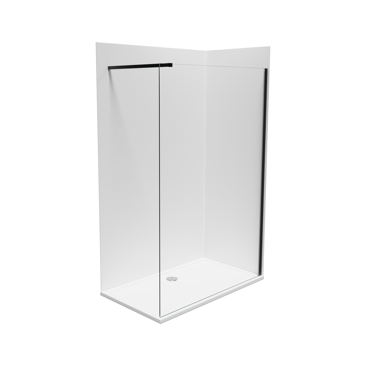 Luca Varess Silk panneaux muraux de douche avec profil d'angle 140 x 80 x 220 cm acrylique blanc mat