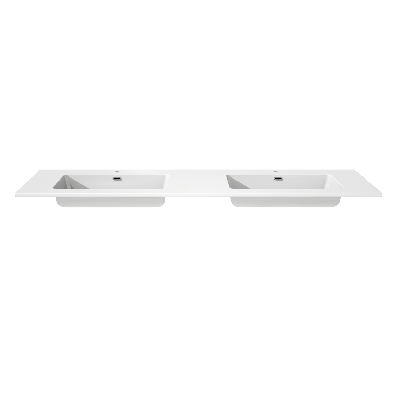 Storke Diva dubbele wastafel glanzend composiet marmer 170 x 52 cm