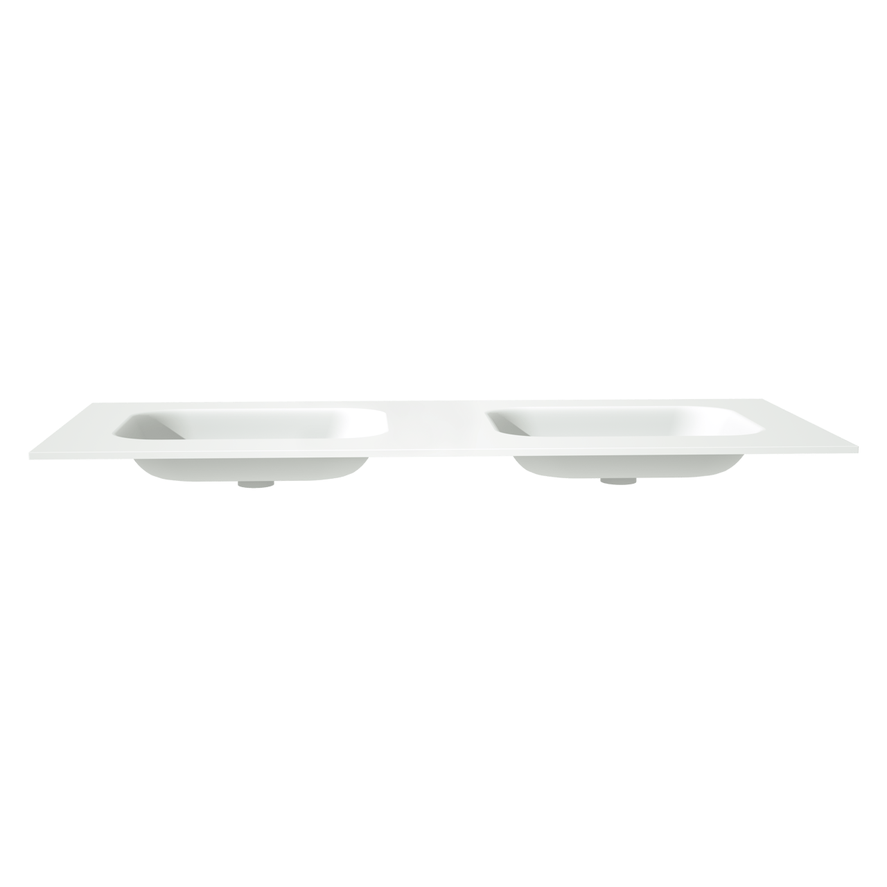 Balmani Tablo Arcato double vasque Solid Surface mat 135 x 55 cm, crépine non incluse