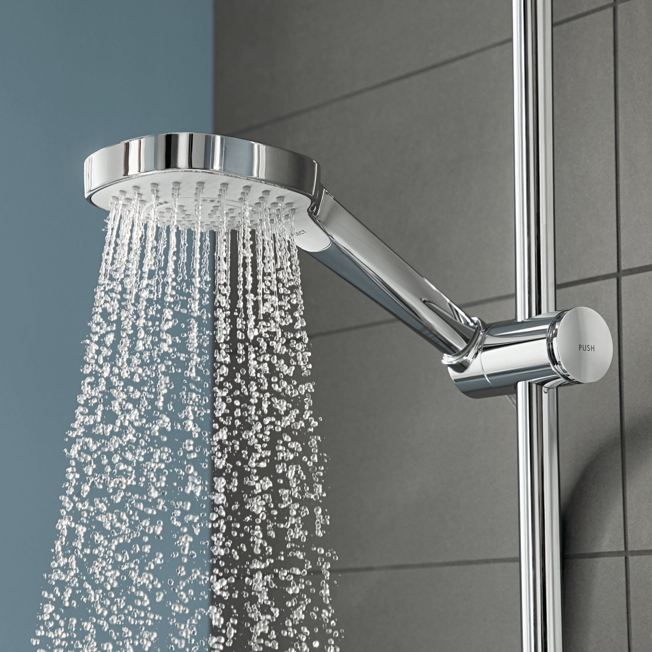 Hansgrohe Croma Select E Ecosmart pommeau de douche 3 fonctions de jet Blanc et Chrome Brillants