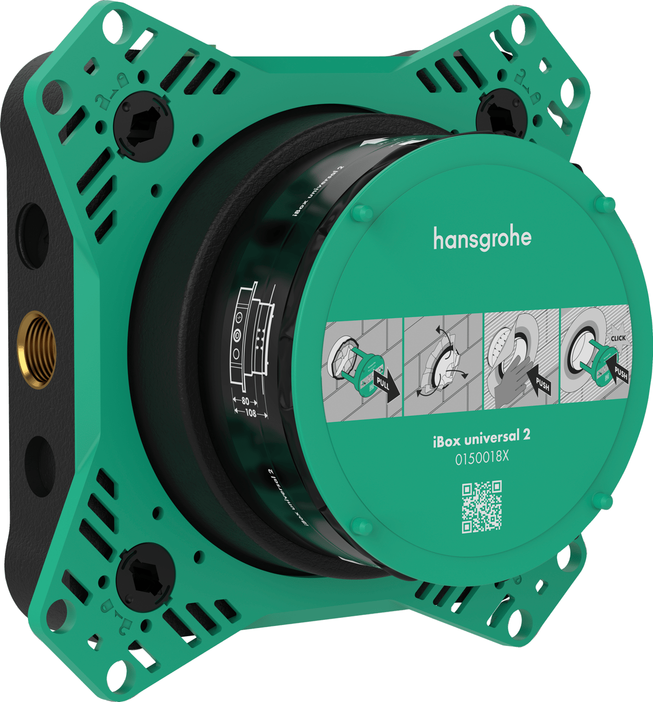 Hansgrohe Showerselect Comfort_E thermostat-armatur Unterputz Regendusche-System mit Kopfbrause 30 x 30 cm Chrom Glänzend