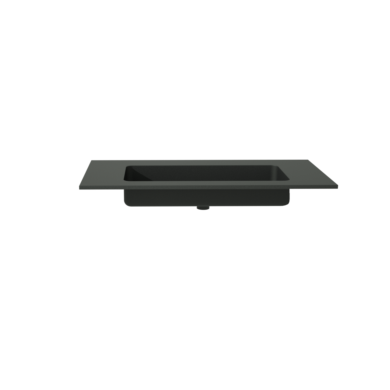 Storke Scuro enkele wastafel mat kwarts 80 x 40 cm