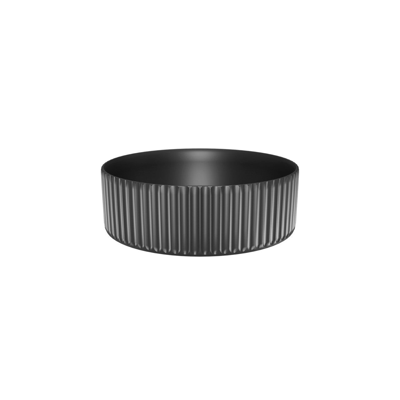 Luca Varess Verona Aufsatzwaschbecken: Schwarz Matte Keramik, rund, Ø 36 cm
