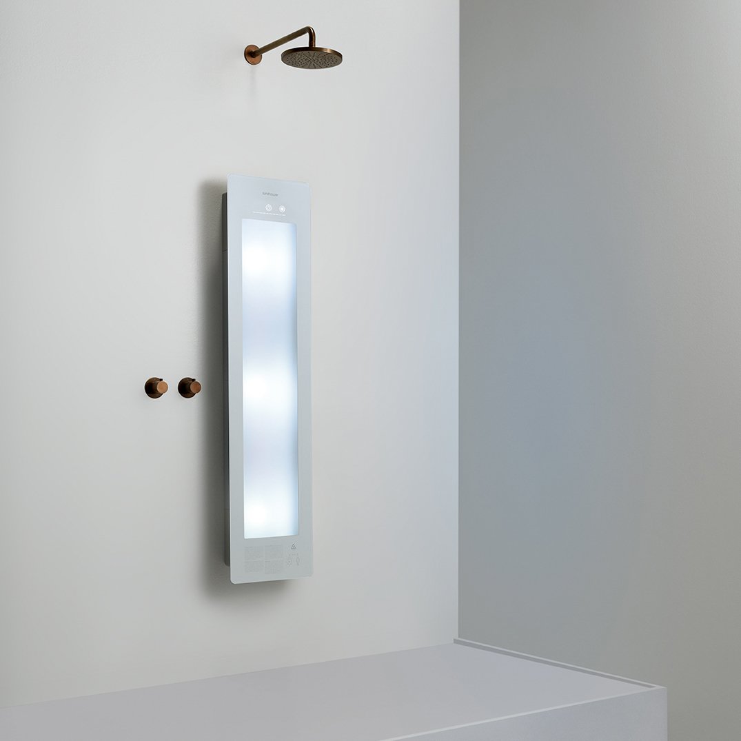 Sunshower Plus M Infrarot und UV Flache Aufputz Befestigung white