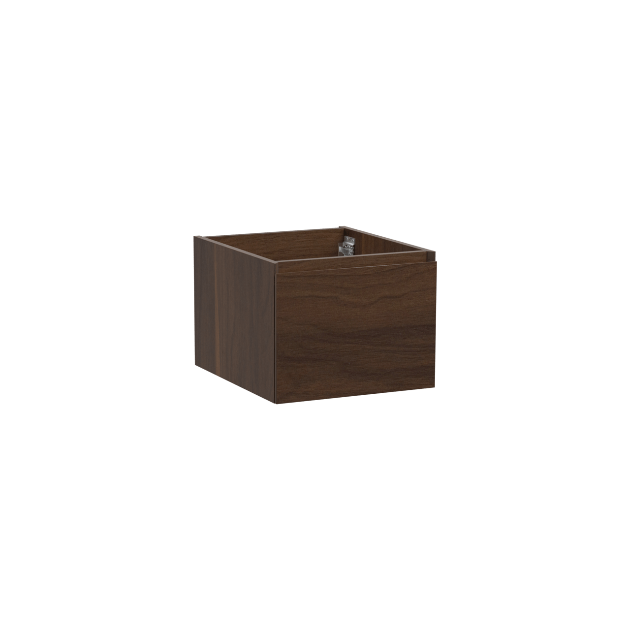Storke Edge zwevende wastafelonderkast 45 x 52 cm notelaar 1 lade