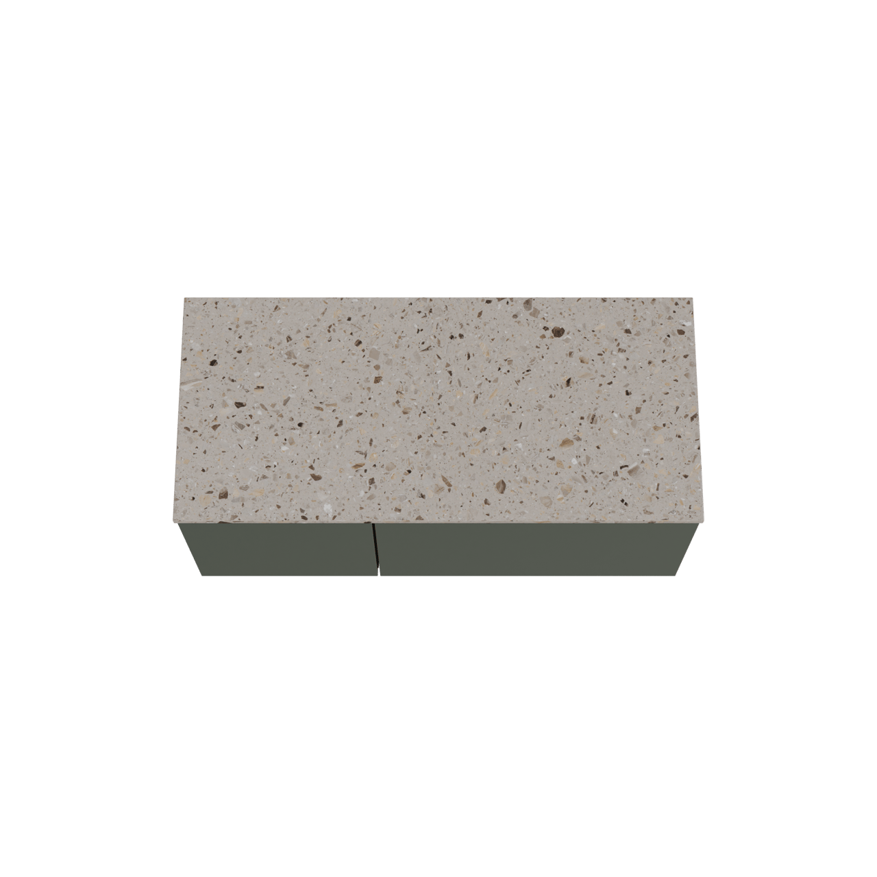 Balmani Sfera by Lucida zwevend badmeubel 120 x 55 cm forest met Stretto enkel of dubbel wastafelblad in terrazzo greige terrazzo