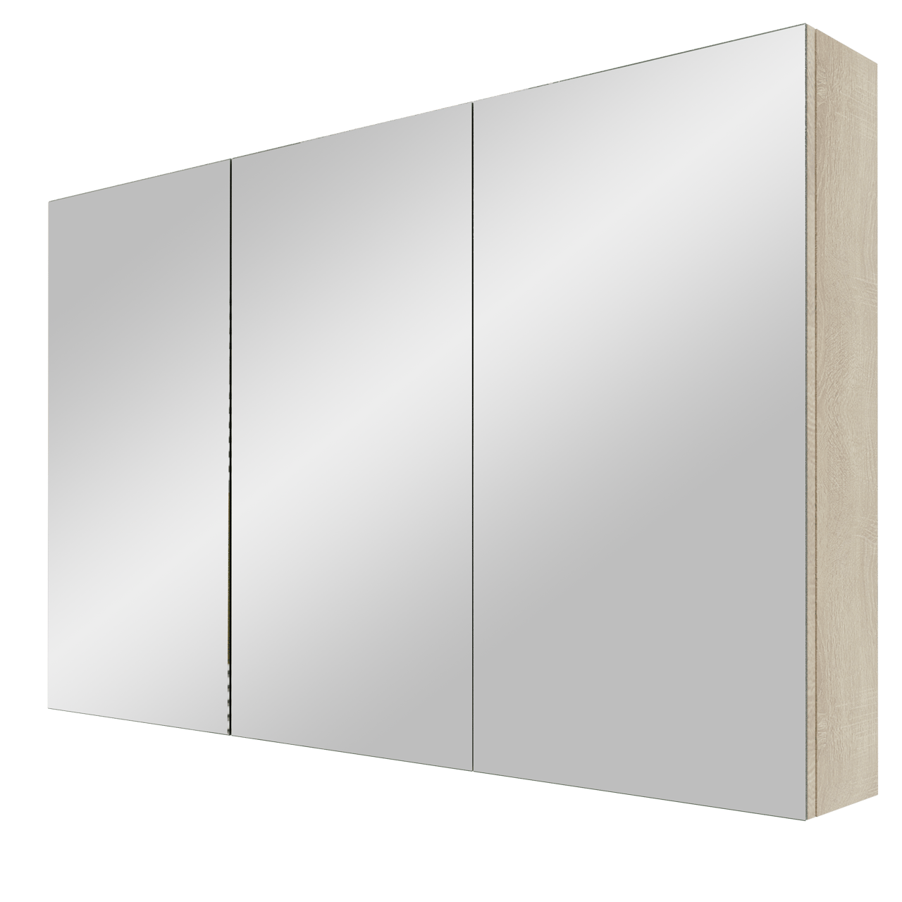 Linie Montro spiegelkast 120 x 75 cm witte eik