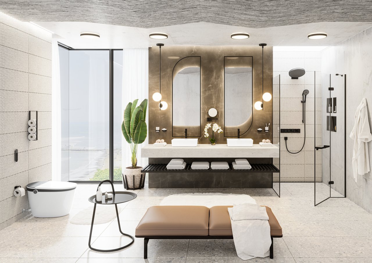 Hansgrohe AddStoris Wc-rol houder mat zwart