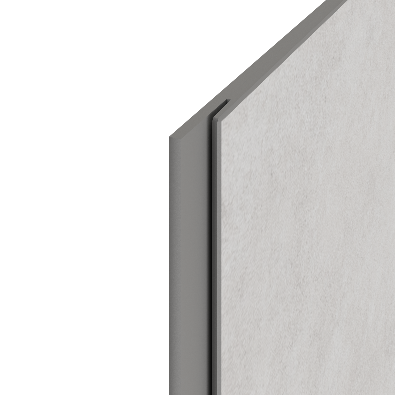 Linie Plato set douchewandbekleding set 2 x 90x260 cm pvc lichtgrijs Clermont