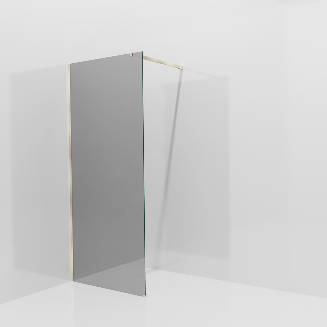 Balmani Modular douche à l'italienne: 90 x 200 cm, Miroir Reflex, Profil Brushed Champagne Gold