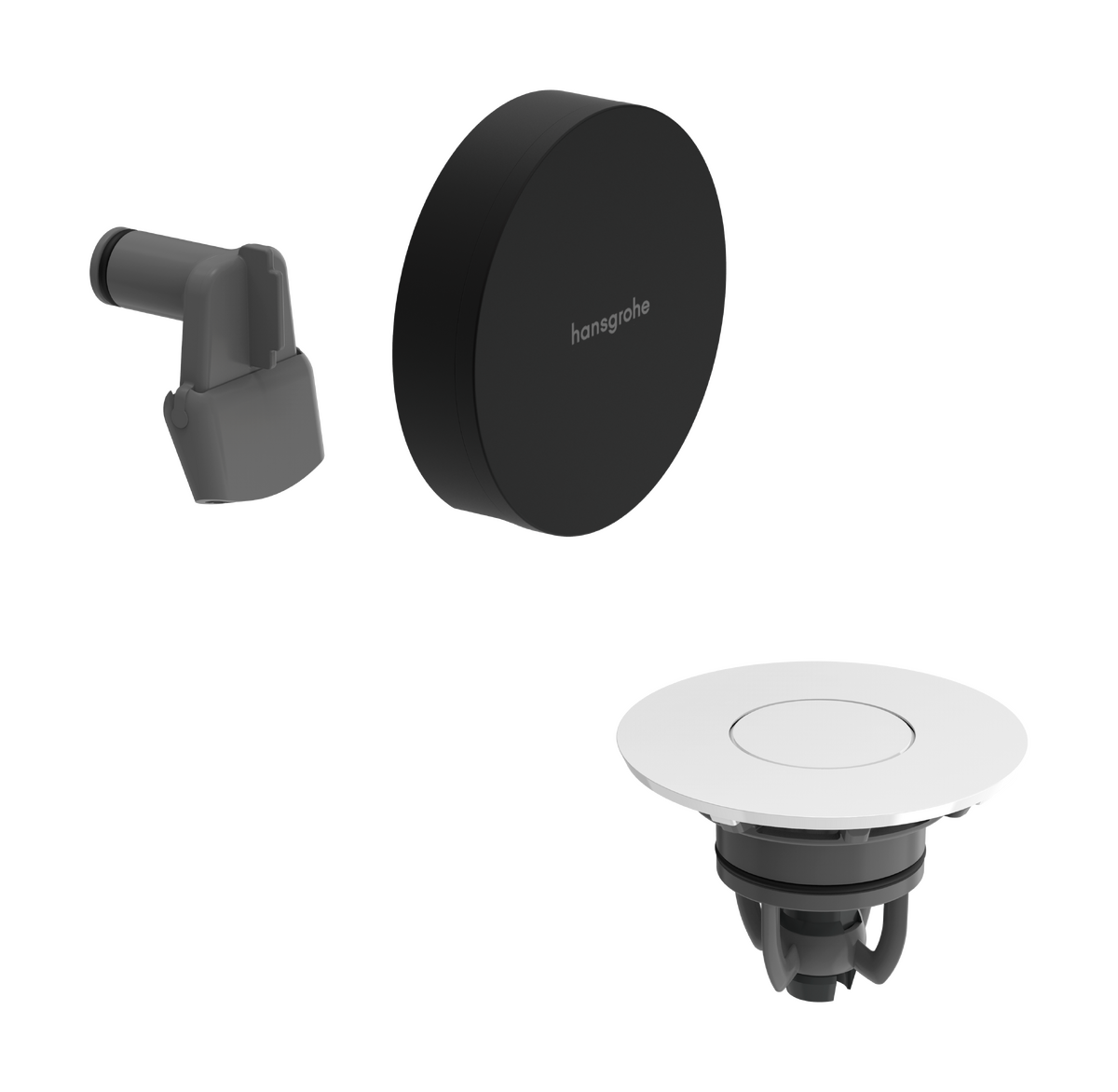 Hansgrohe Exafill afwerkset badvulling, afvoer en overloop Mat Zwart