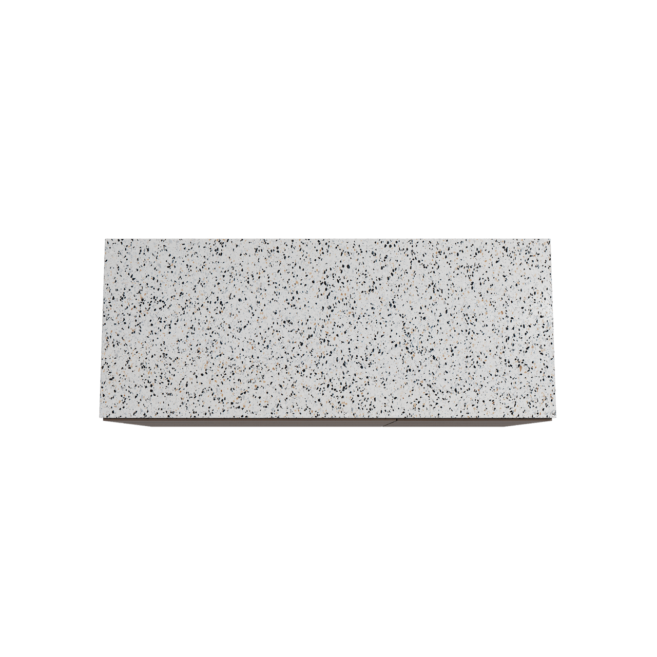 Storke Edge staand badkamermeubel 130 x 52 cm notelaar met Tavola enkel of dubbel tablet in mat wit/zwart terrazzo