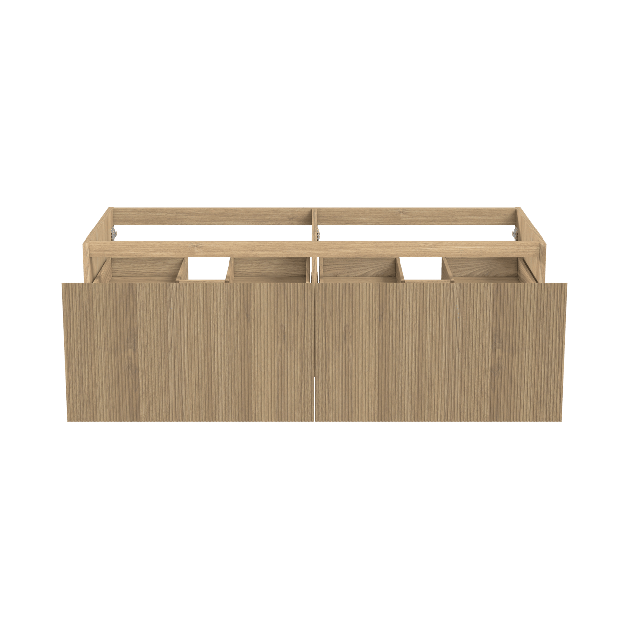 Balmani Fila by Mitra meuble sous-vasque suspendu 150 x 55 cm plaqué chêne naturel 2 tiroirs