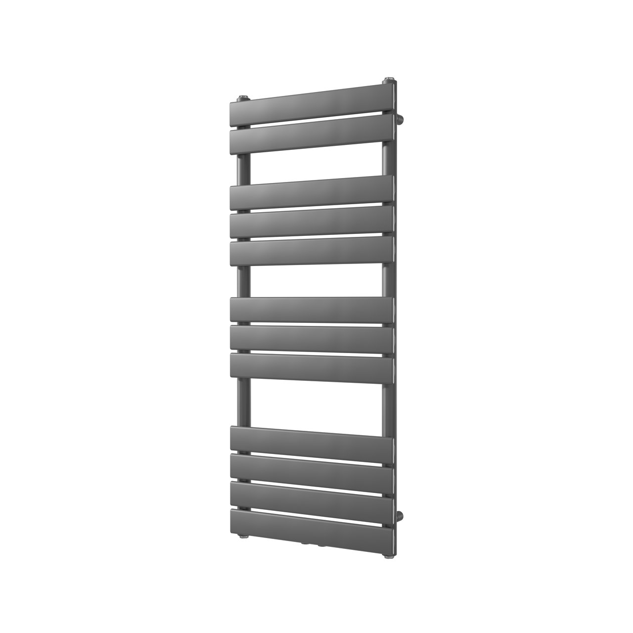 Vipera Vulcan enkele handdoekradiator 50 x 120 cm elektrische verwarming antraciet grijs zij- en middenaansluiting 673W, weerstand inbegrepen