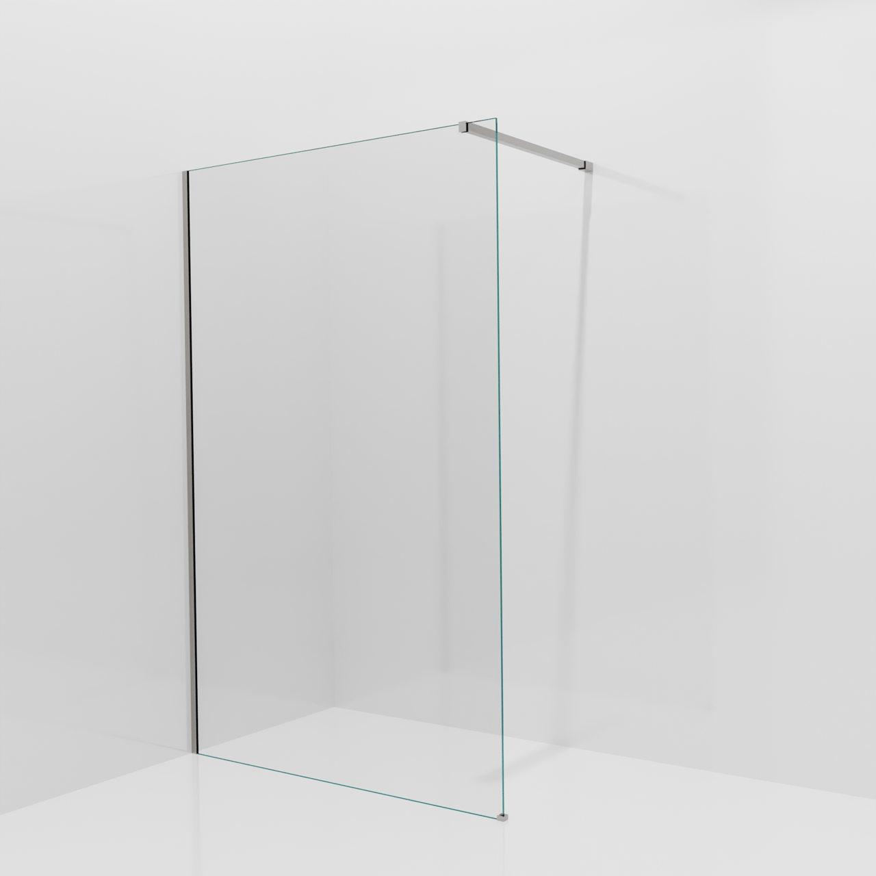 Balmani Modular inloopdouche: 130 x 200 cm, Helder glas, Brushed Inox profielen