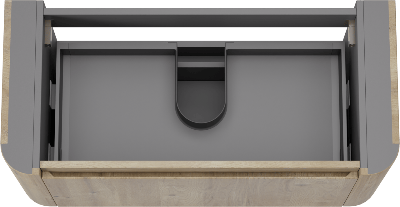 Storke Soft meuble sous-lavabo suspendu 100 x 46 cm Chêne brut 2 tiroirs