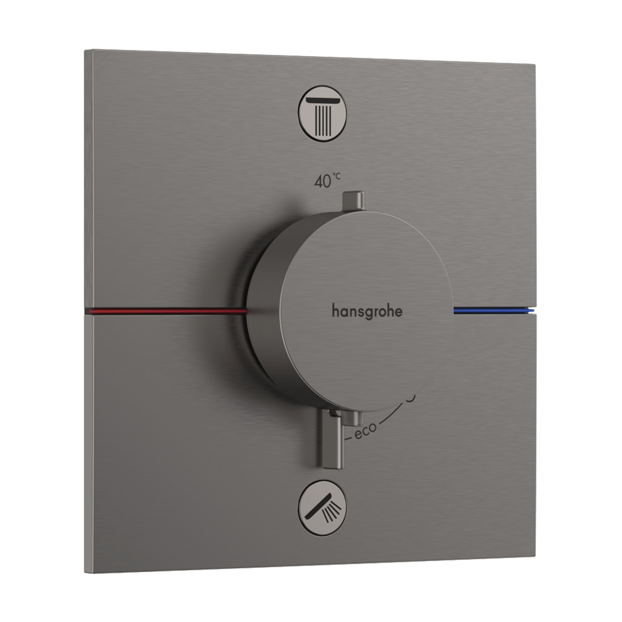 Hansgrohe Showerselect Comfort E inbouw thermostaat 2 uitgangen Brushed Black Chrome