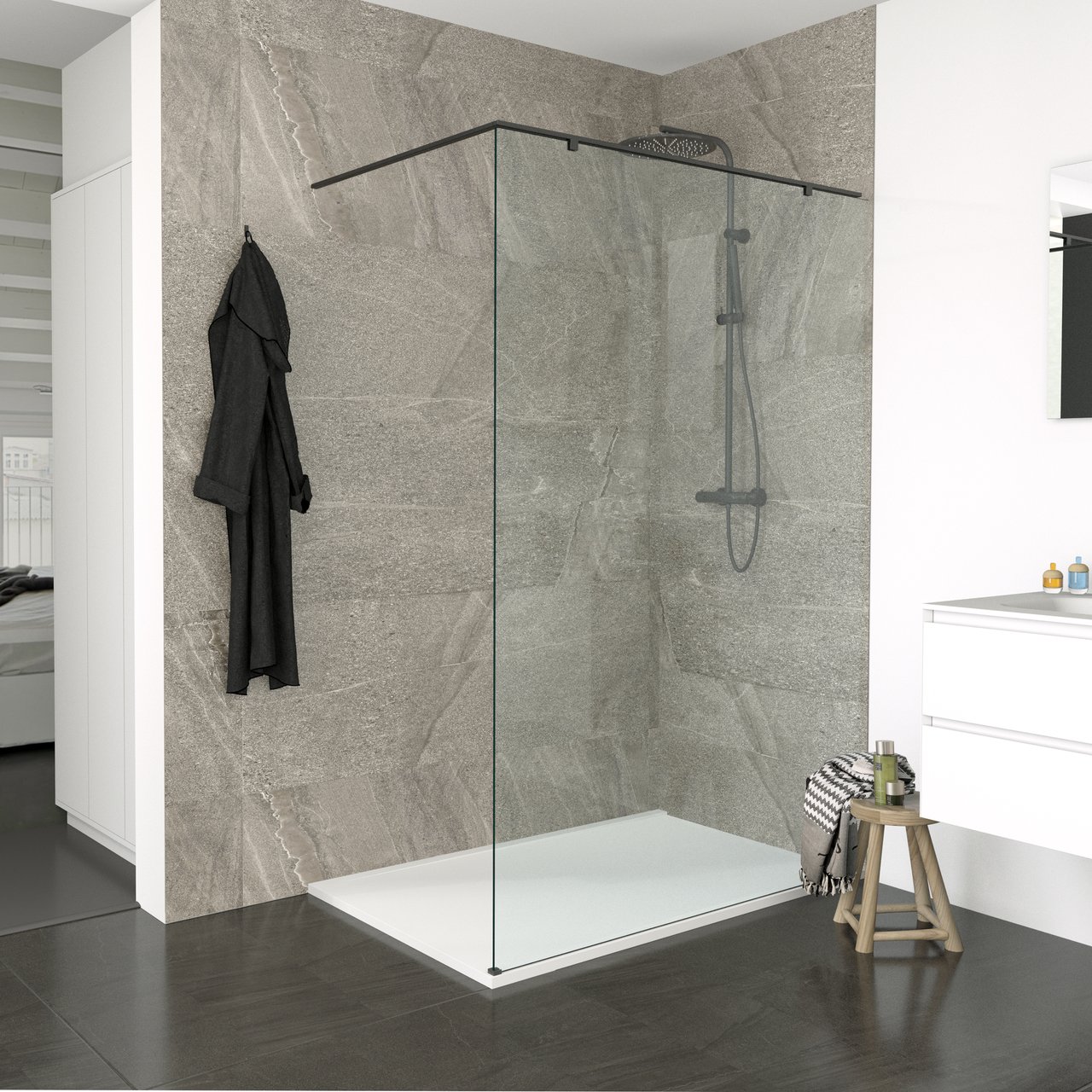 Balmani BMSS Crest stabilisatiestang rechts 132x100cm mat zwart