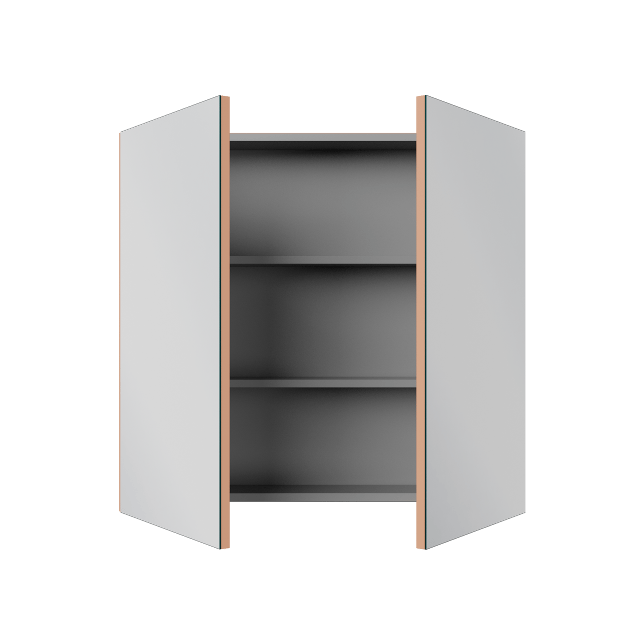 Linie Montro Spiegelschrank Bad: 80 x 75 cm, Cotto