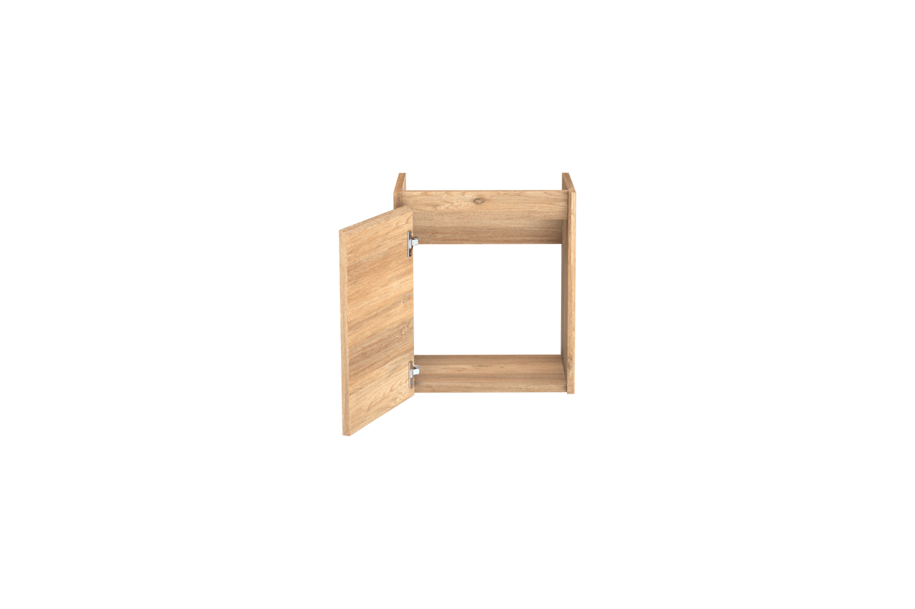 Storke Seda zwevend wastafelonderkast 45 x 35 cm ruwe eik deur