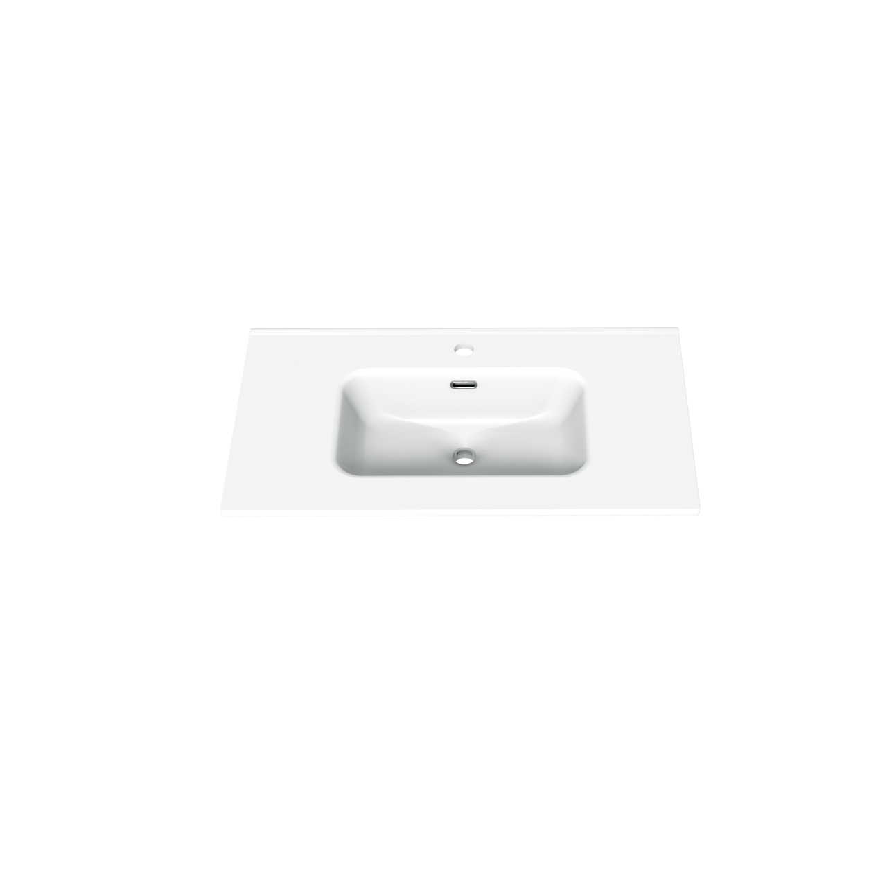 Linie Baro enkele wastafel mat witte porselein 80 x 46 cm