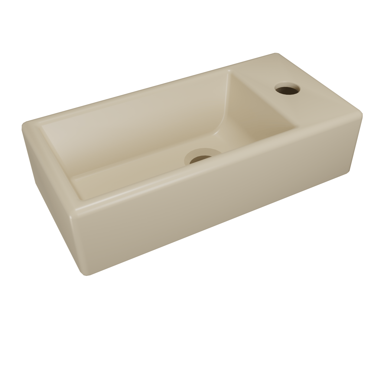Luca Varess Cubic midi Lave-mains Pergamon mat droite 40,5x20cm