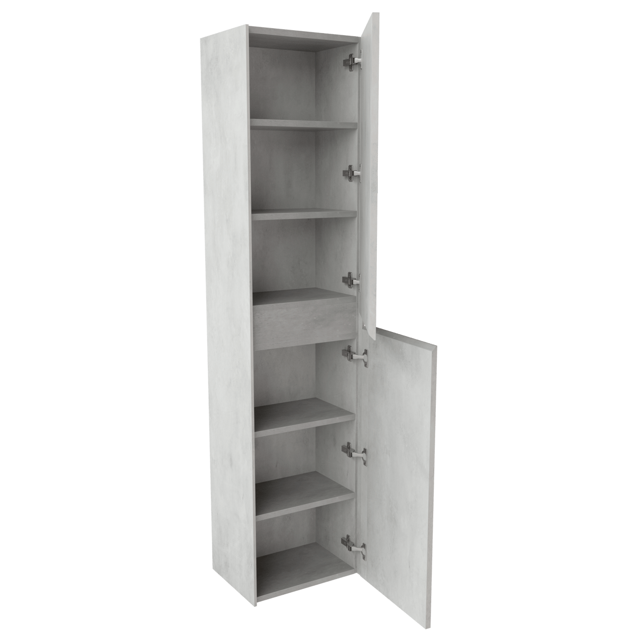 Storke Edge hängender Hochschrank, Beton silbergrau, 40 x 30 x 170 cm