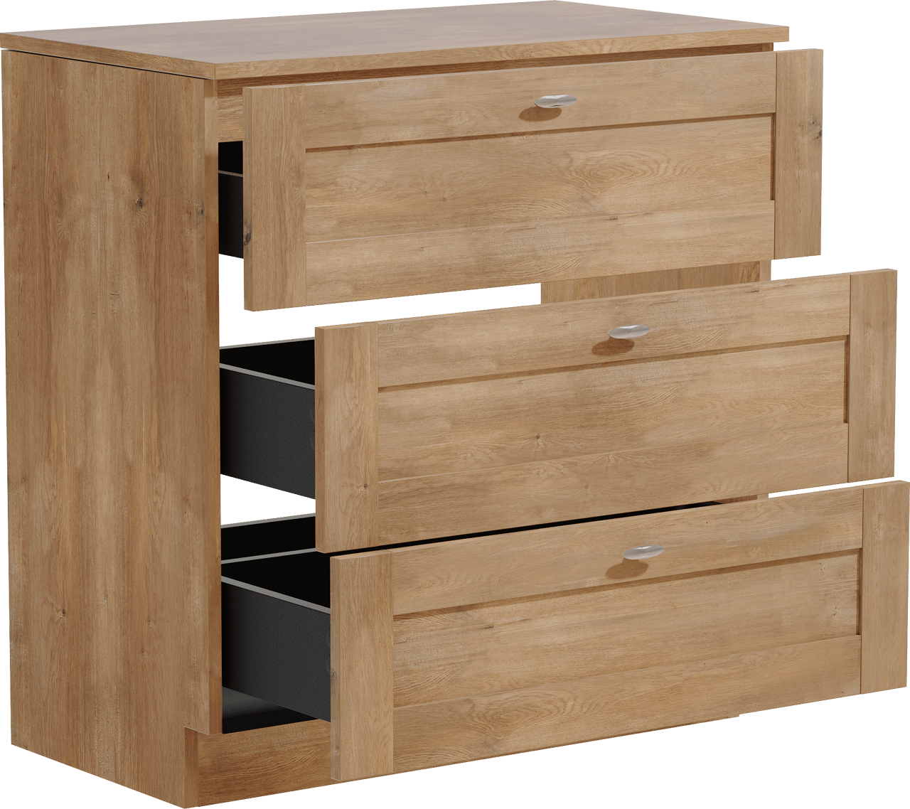 Linie Classo meuble salle de bains à poser 80 x 46 cm chêne naturel avec Lado tablette simple en mélaminé chêne naturel