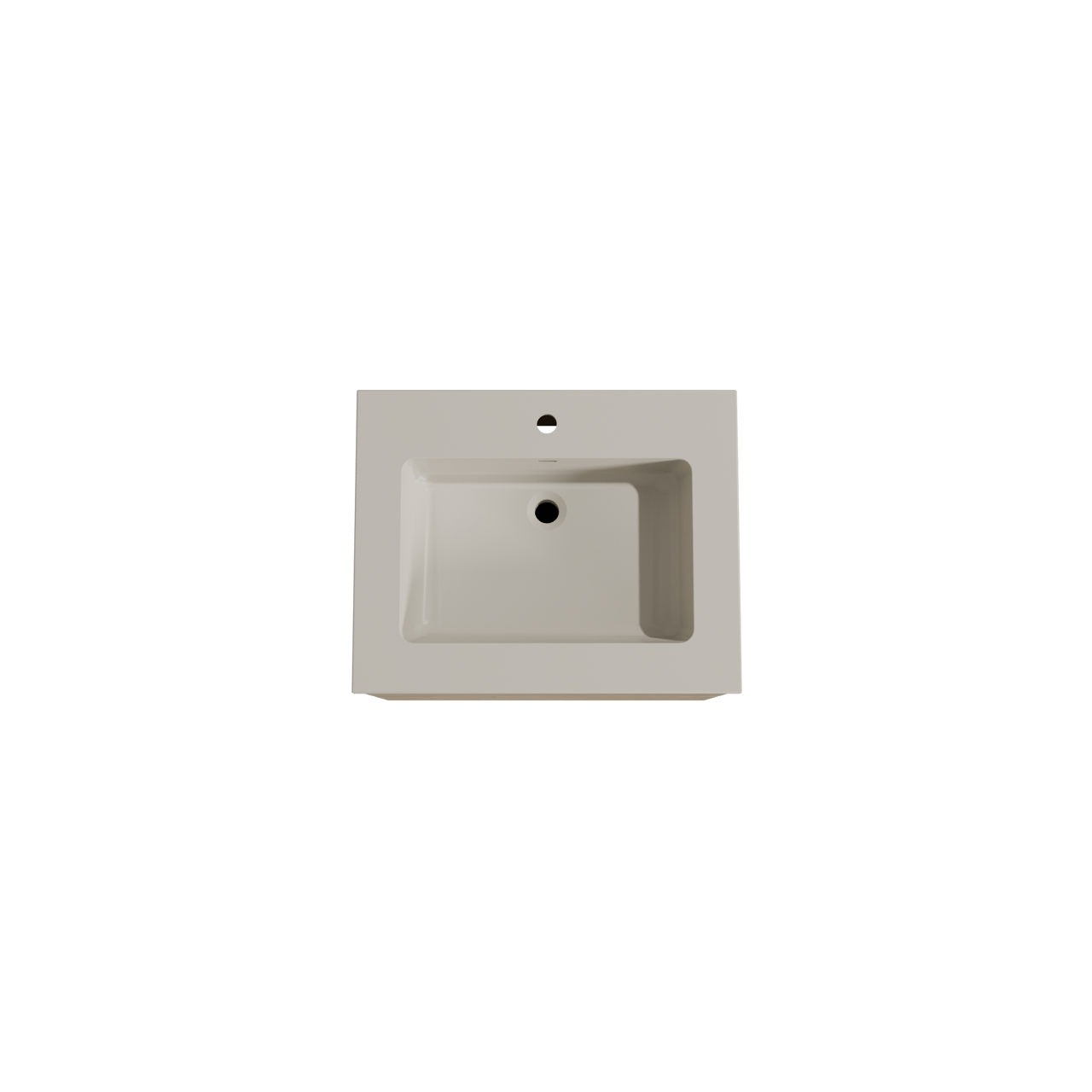 Storke Edge meuble salle de bains suspendu 65 x 52 cm chêne brut avec Diva plan simple en top solid soie grise