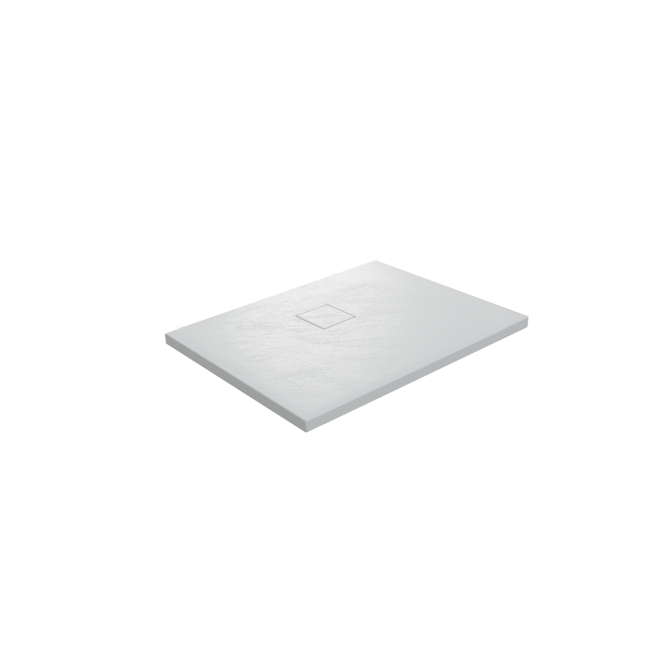 Linie Rumba douchebak 100 x 80 cm acryl mat wit leisteenstructuur