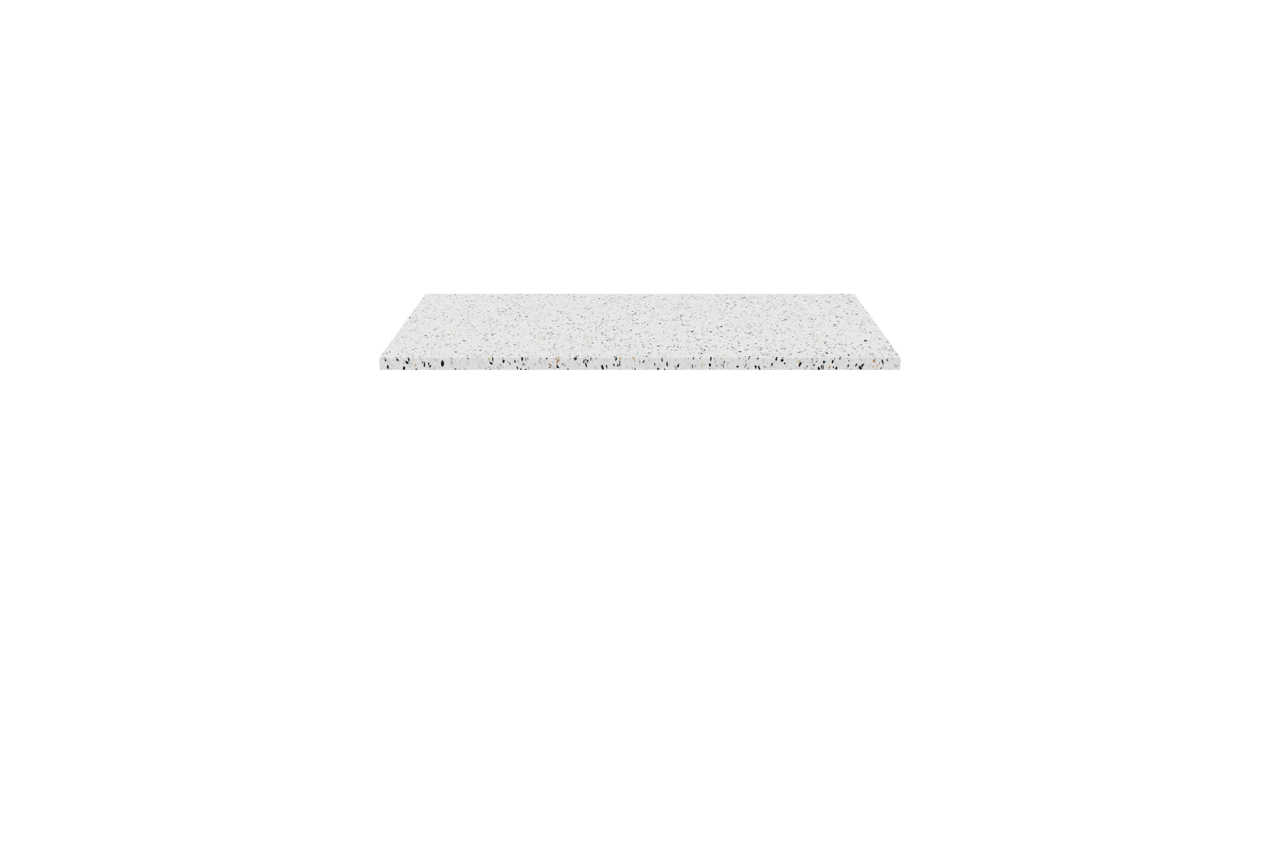 Storke Tavola enkel tablet mat wit/zwart terrazzo 75 x 52 cm