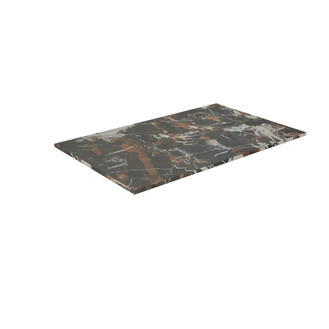 Balmani Stretto Einzelwaschtischplatte, Portoro Marmor gold, 90 x 55 cm