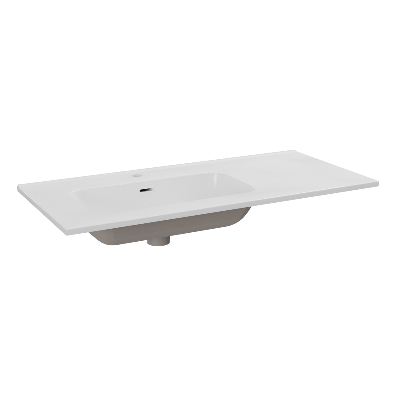 Balmani Nostra asymmetrisch linkse wastafel porselein Glanzend Wit 100 x 46 cm