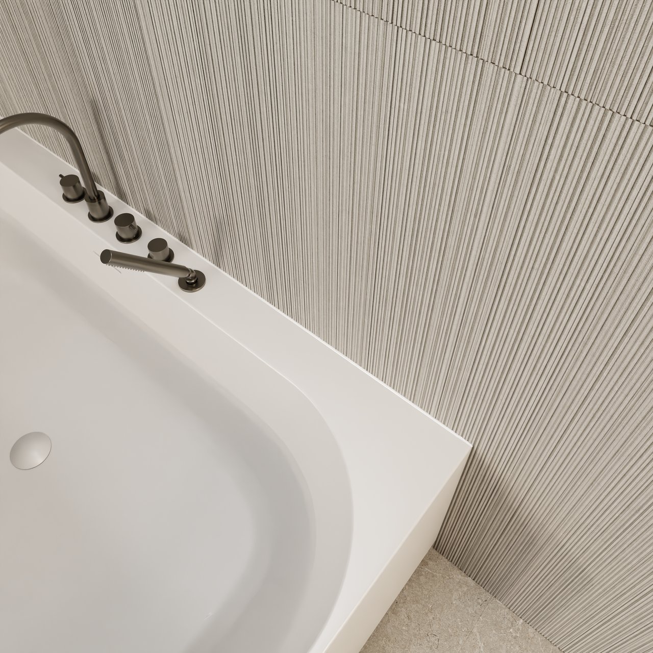 Carruzo Monte keramische wandtegels 2 stuks 60x120cm Crema Deco
