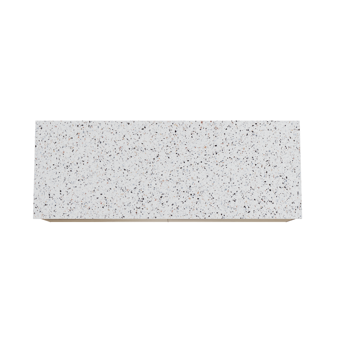 Balmani Mitra meuble salle de bains suspendu 150 x 55 cm chêne brut avec Stretto tablette simple ou double en blanc/noir mat terrazzo