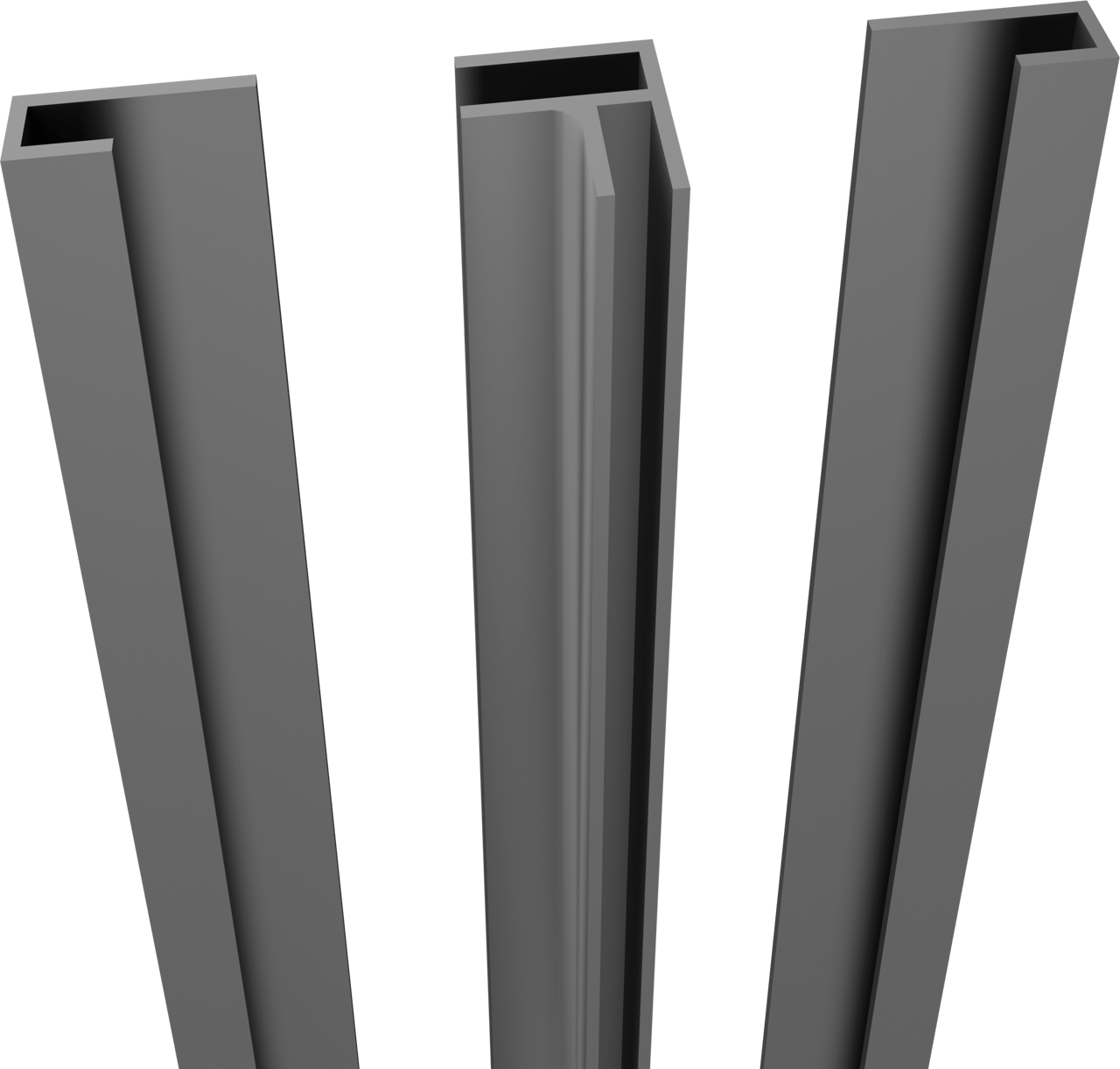 Linie lot de profilés d'angle + profilés latéraux pour panneau mural salle de bain 210 cm Dakota