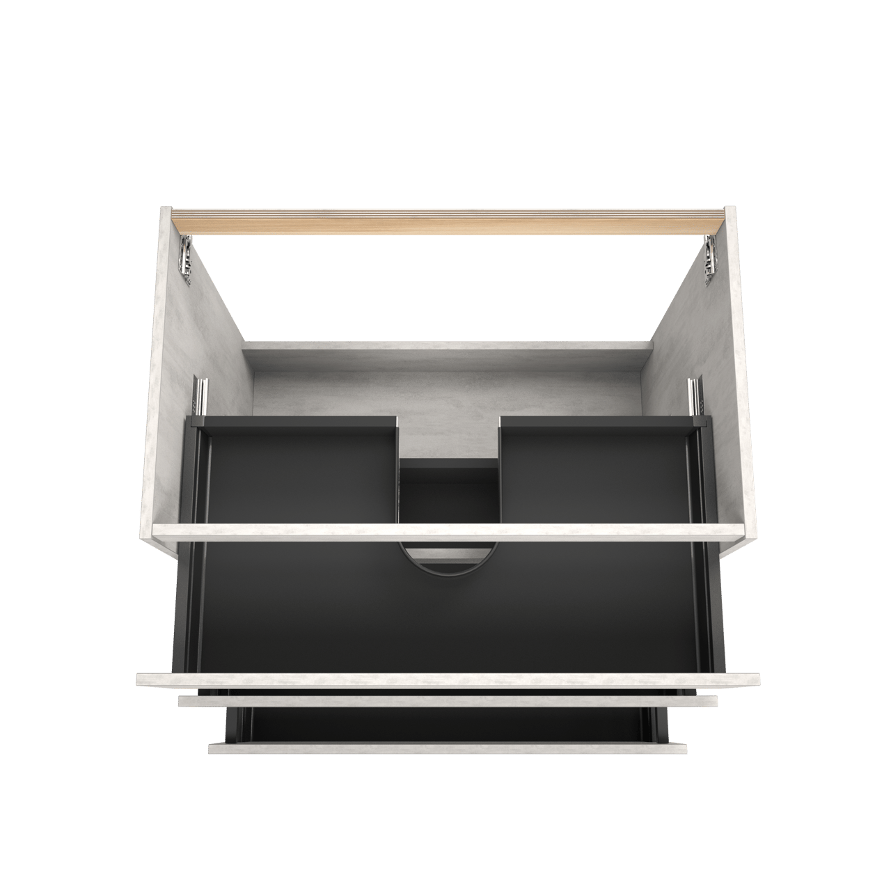 Balmani Lucida staande wastafelonderkast 90 x 55 cm beton zilvergrijs 3 lades