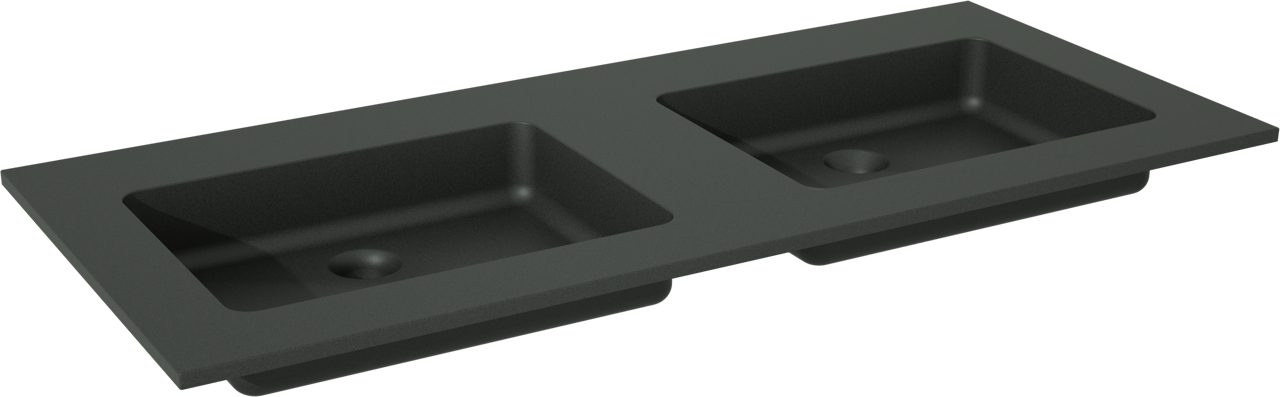 Storke Scuro doppelwaschtisch, Quarz matt, 120 x 52 cm