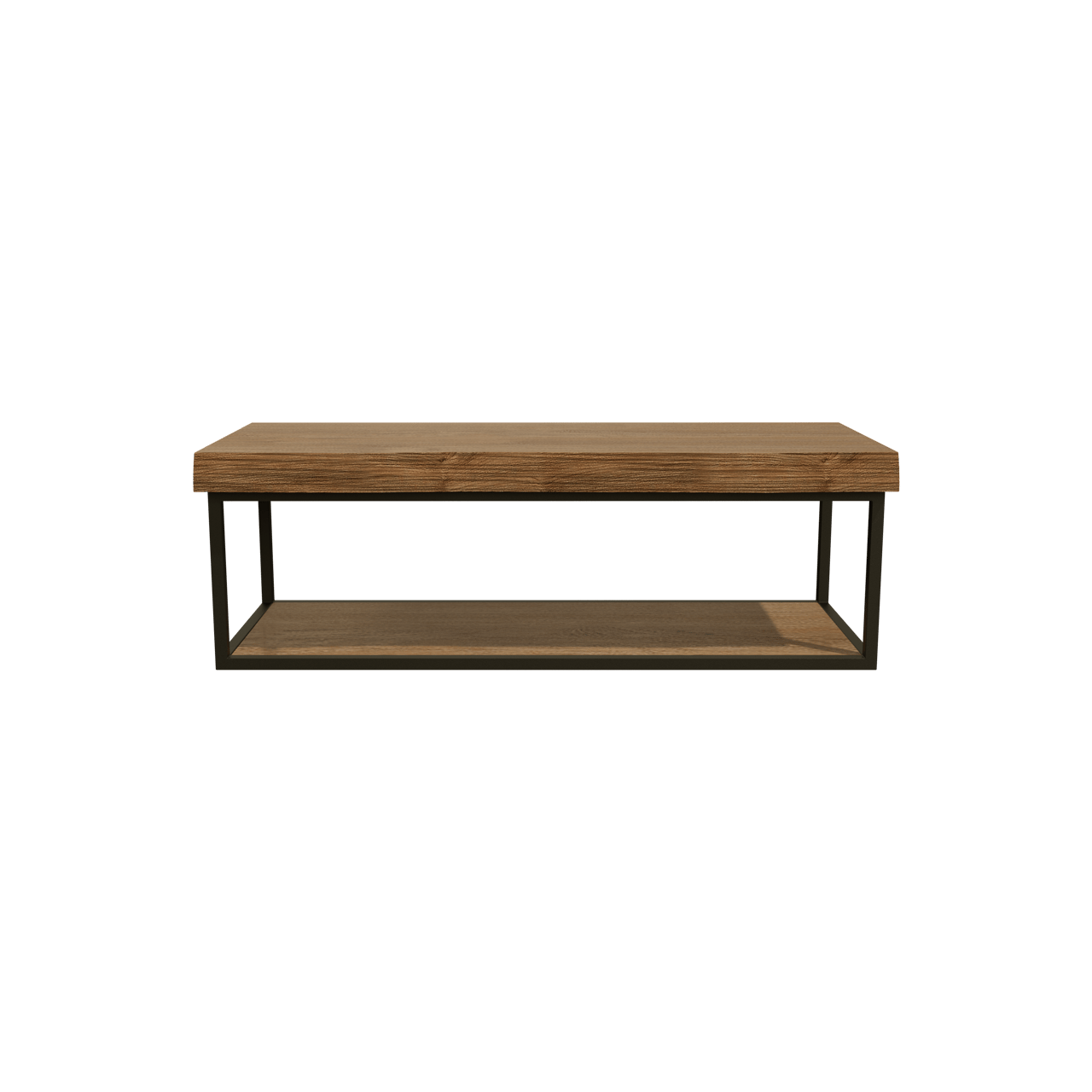 Balmani Life Edge Mini Handwaschbecken: Teak mit Schwarzem Rahmen, 55 x 22.5 cm