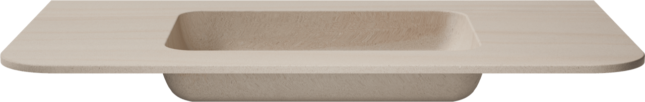 Balmani Moon plan simple Travertin Beige Terrazzo 100 x 55 cm