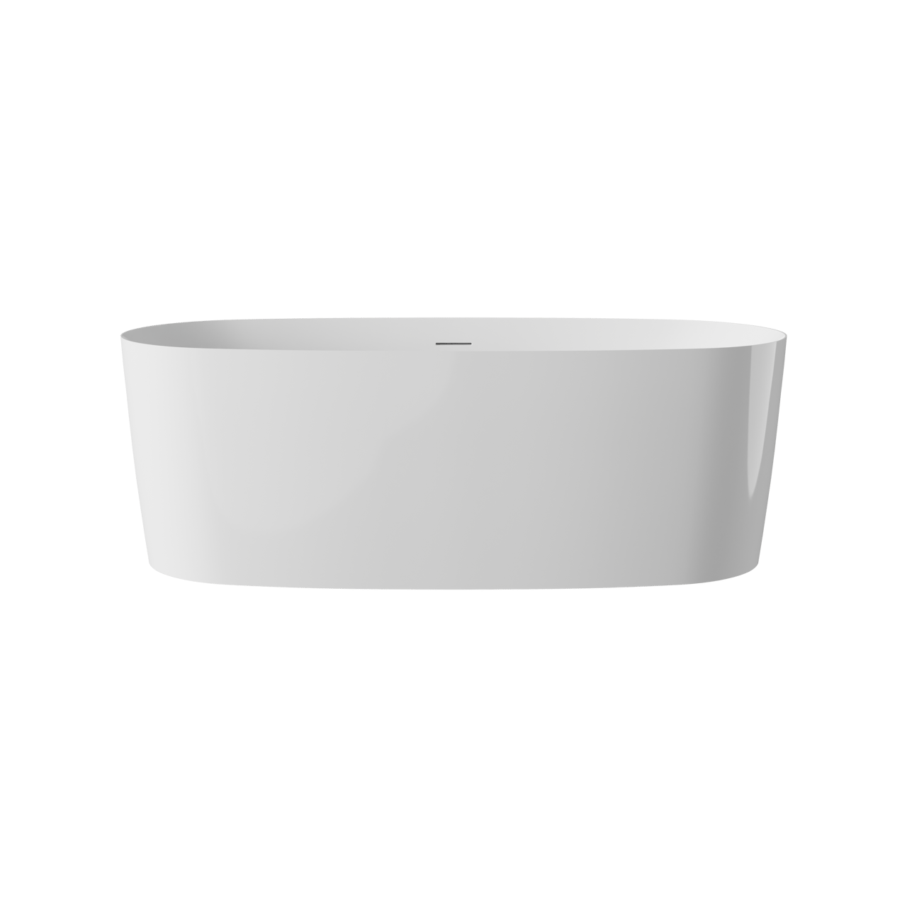 Luca Varess Sutilo Freistehende Badewanne: 170 x 75 cm, Acryl, Weiß Glänzend