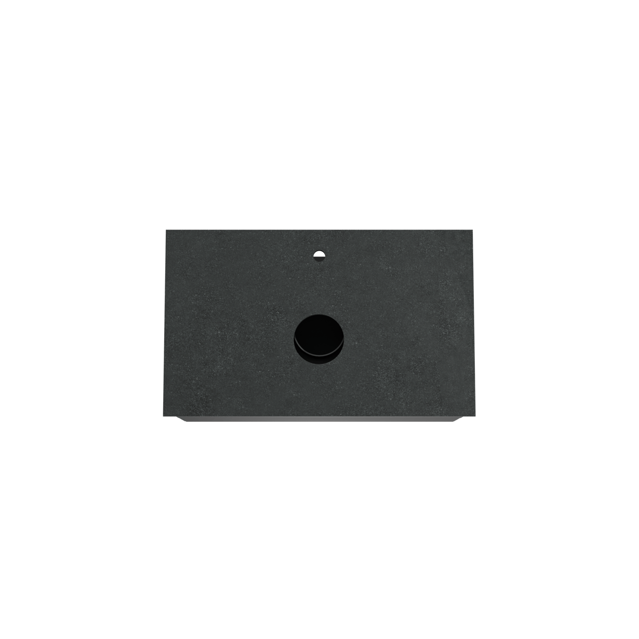 Balmani Mitra meuble salle de bains suspendu 90 x 55 cm noir mat avec Facetta tablette simple en granit noir