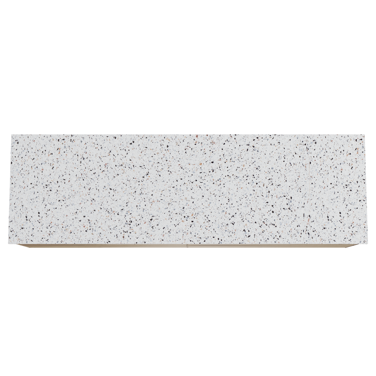 Balmani Mitra meuble salle de bains suspendu 180 x 55 cm chêne brut avec Stretto tablette simple ou double en blanc/noir mat terrazzo