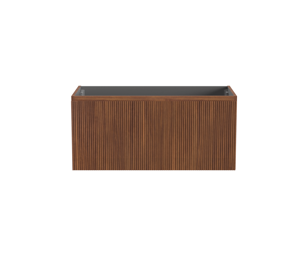 Storke Ribs zwevende wastafelonderkast 105 x 52 cm notenhout 2 lades