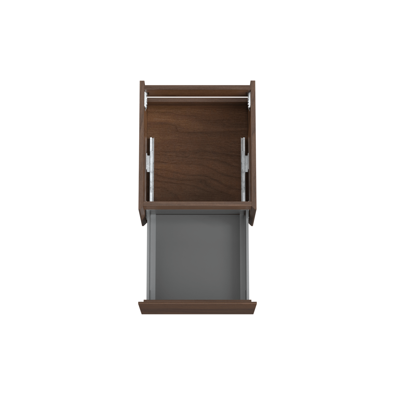 Storke Edge zwevende wastafelonderkast 45 x 52 cm notelaar 1 lade