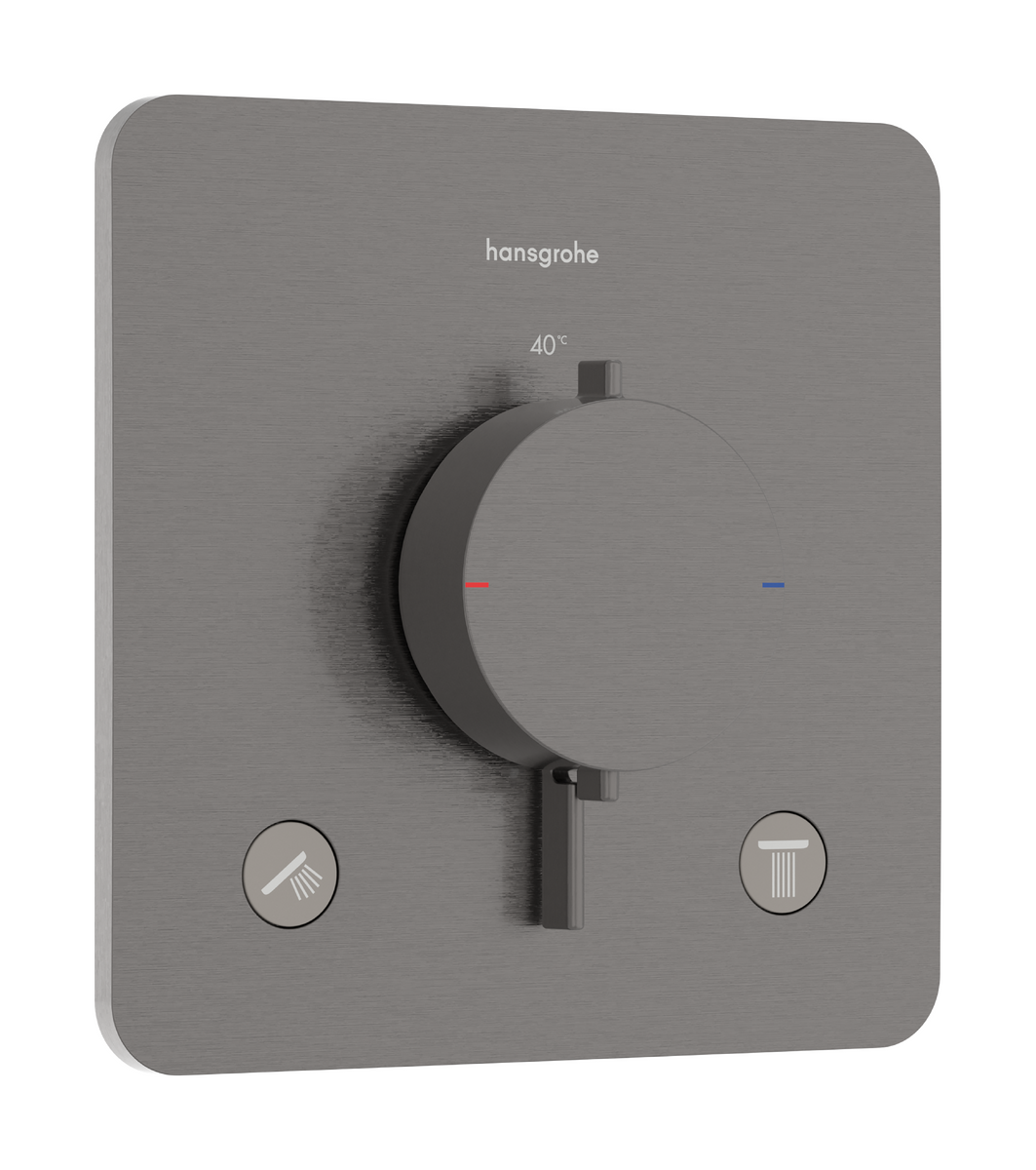 Hansgrohe Ecostat Comfort Q thermostat de douche encastré 2 fonctions Brushed Black Chrome